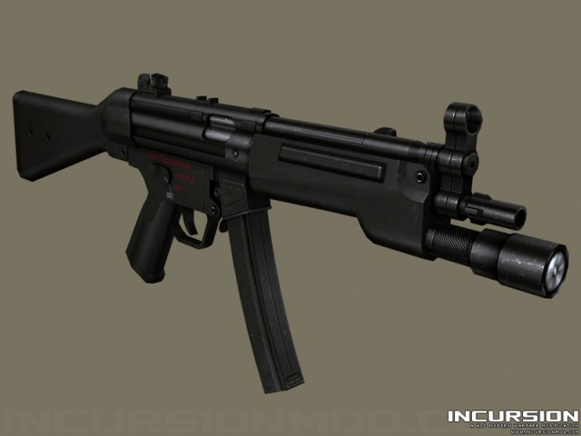 H&K Mp5 mit Lichtaufsatz Render