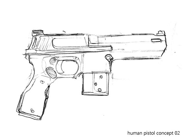 Concept Art (Pistole - Menschen)