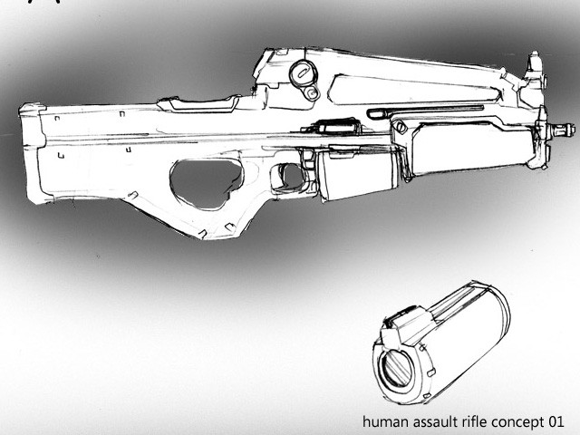 Concept Art (Assault Rifle - Menschen)