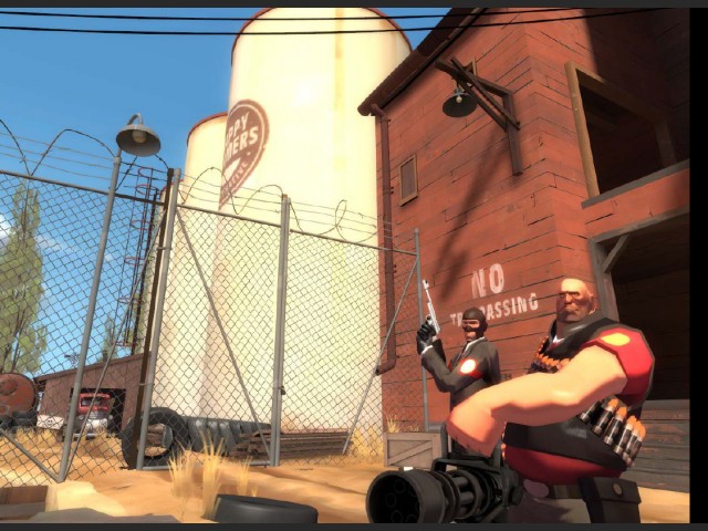 Heavy und Spy auf der Map 2 Forts