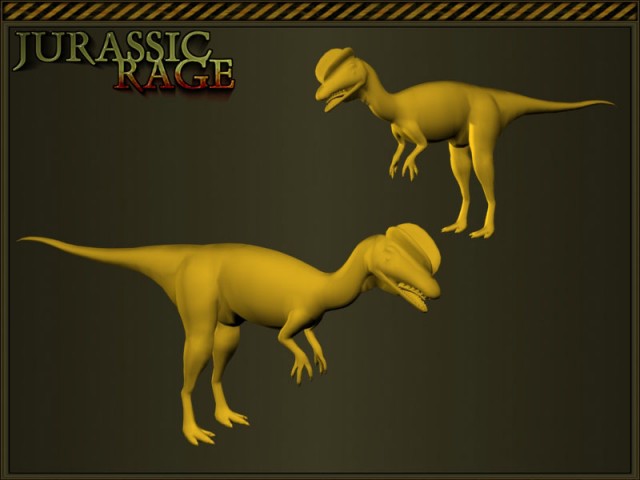 Dilophosaurus ungeskinnt