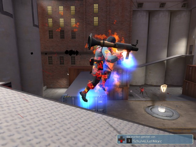 Brennender Soldier