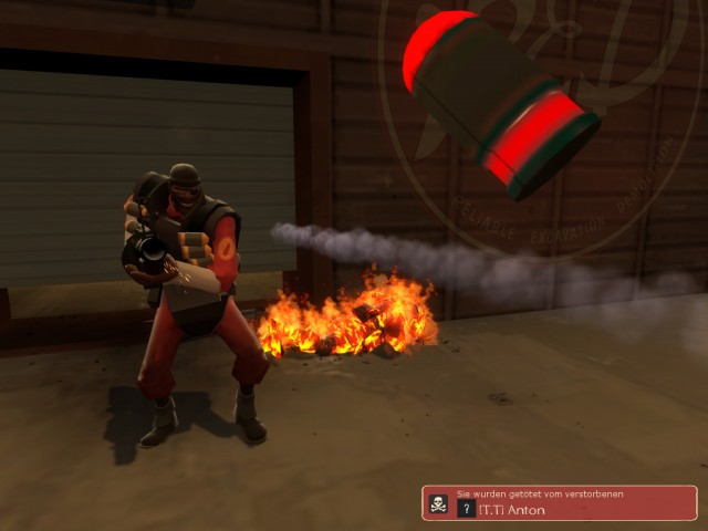 Demoman beim Feuern