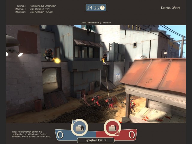 TF2 2fort: Heavys gegen Angreifer