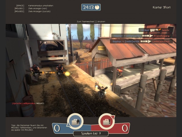 TF2 2fort: Heavys gegen Angreifer