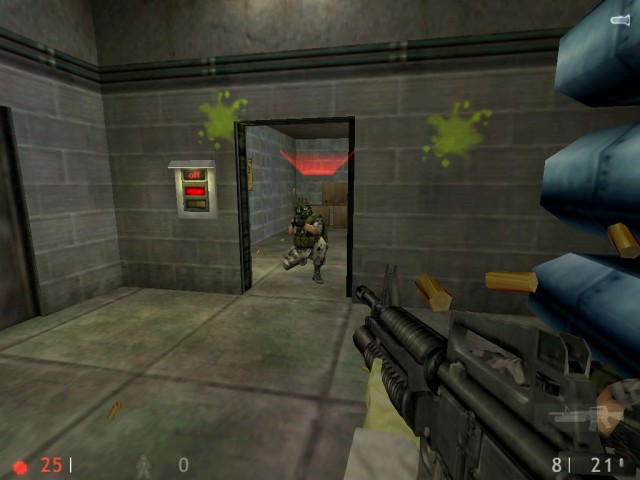 Kampf mit einem Soldaten