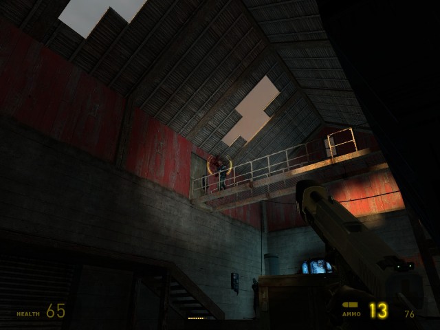 Schusswechsel in einer alten Lagerhalle