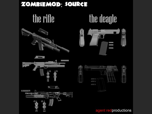 Gewehr und Desert Eagle