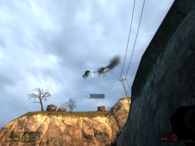 Kampf gegen ein Gunship