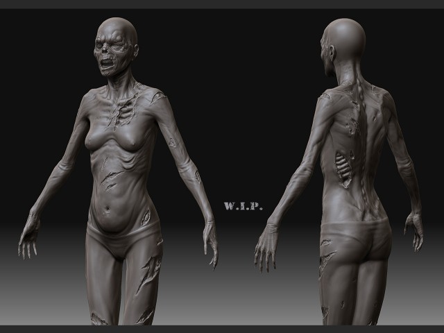 weiblicher Zombie
