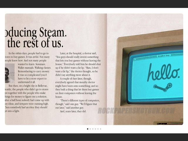Retro Steam auf Mac OS Werbung
