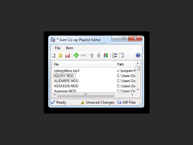 Sven Coop Version 4.5 Playlist-Editor