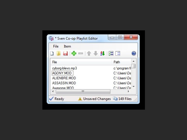 Sven Coop Version 4.5 Playlist-Editor