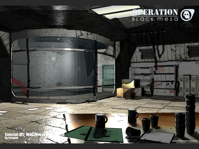 Welcome to Black Mesa Konzeptzeichnung