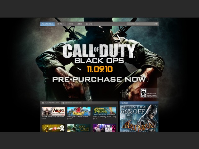 Call of Duty: Black Ops Steam Promotion