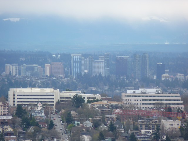 Bellevue und Valve-Office von der Space Needle