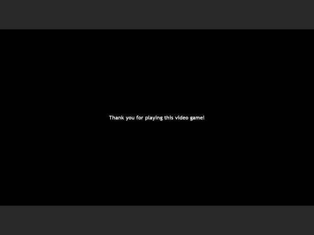 Thank you for playing this video game!