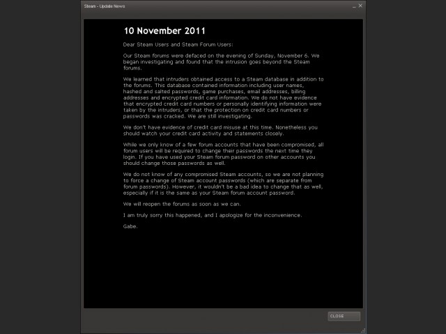 Steam-News von Gabe Newell ber Hacker-Attacke