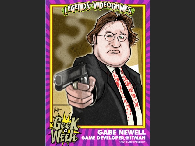Gabe Newell Sammelkarte Vorderseite