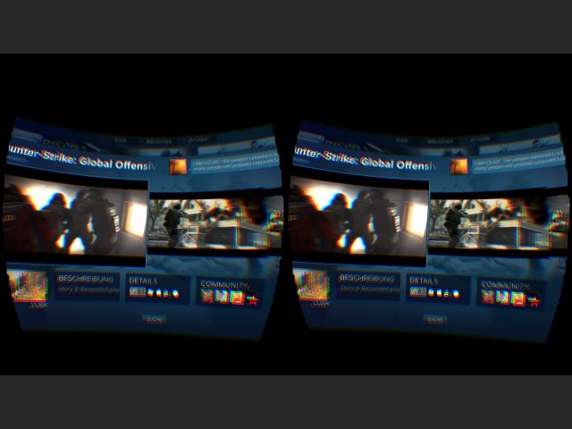 Steam Store in der VR-Ansicht