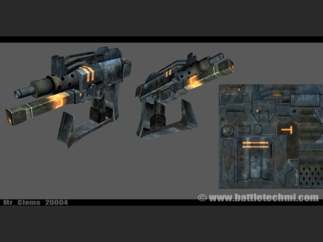 Sub Machine Gun Render