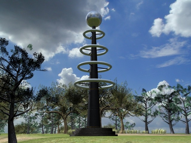 Tesla-Spule - Render