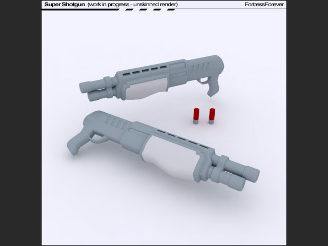 Super-Shotgun  Modell-Render