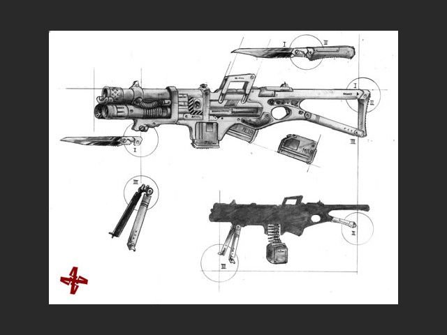 Umgebautes Maschinengewehr
