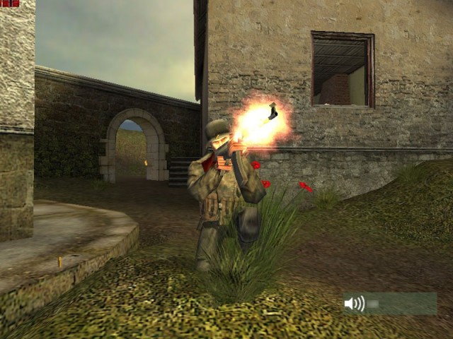 Hinter Blumen