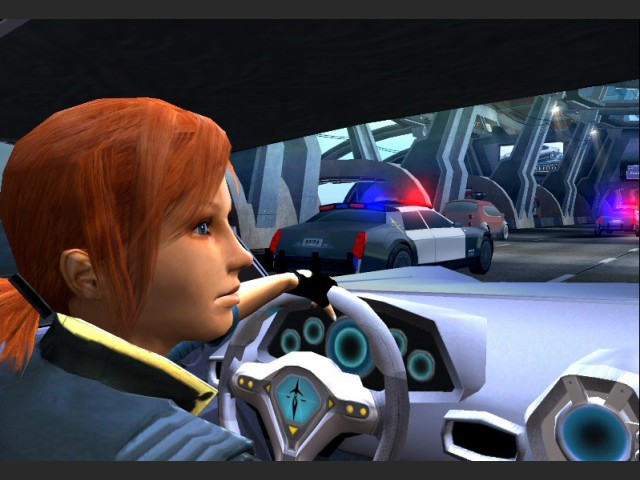 Jessica im Auto