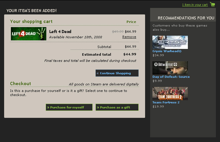 Steam Store Einkauf