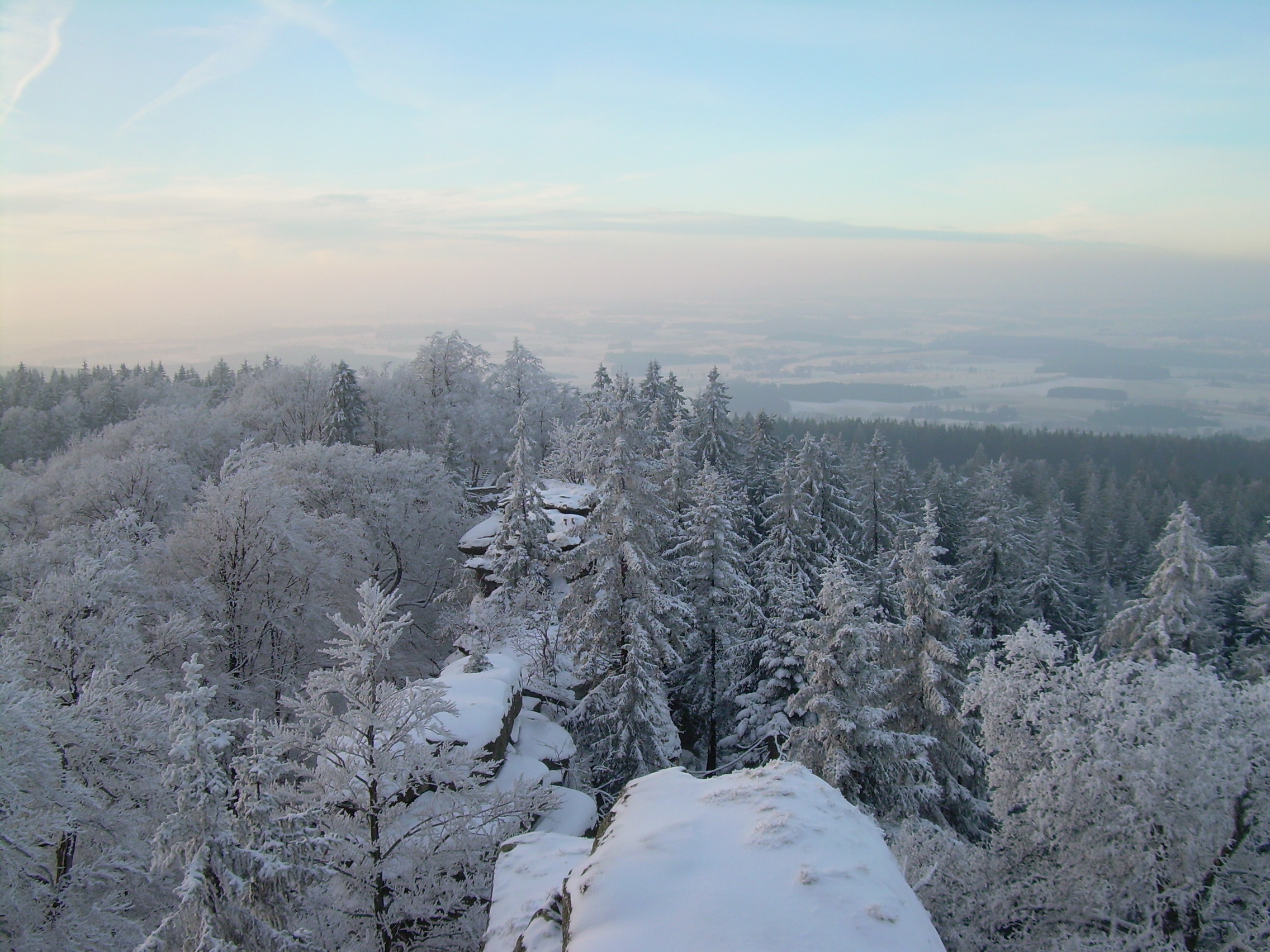 Blick vom Rotem Schloss im Winter