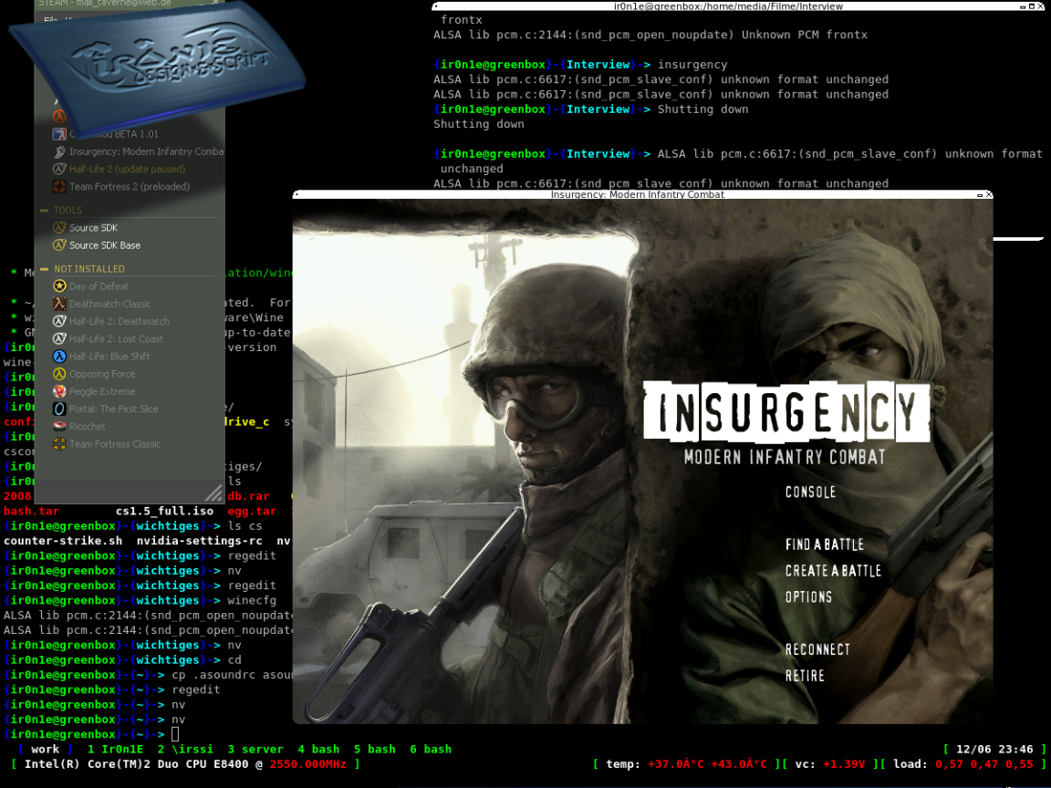 linux wine steam insurgency