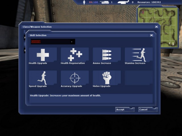 Skills Bildschirm: General
