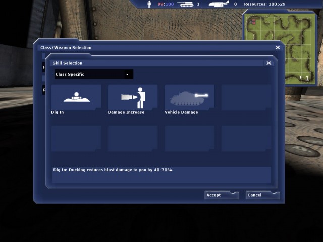 Skills Bildschirm: Rifleman