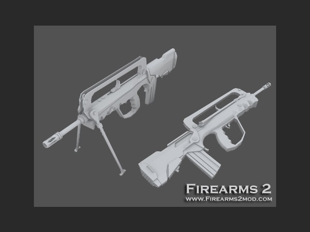 Famas Gewehr mit Zweibein