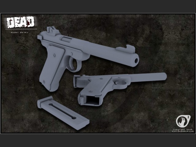 MK2-Pistole Render (untexturiert)