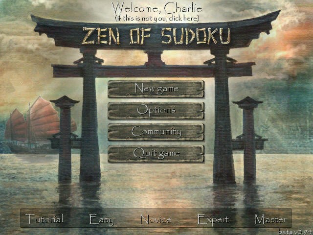 Zen of Sudoku; Knobelspiel entwickelt zur Finanzierung der Source-Version von Nase