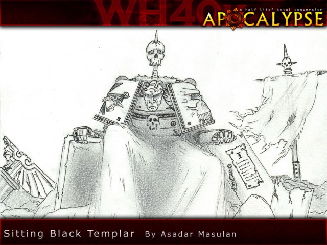 Sitting Black Templar - Concept Art