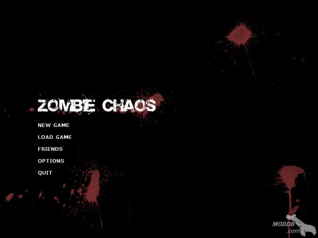 Zombie Chaos - Menu
