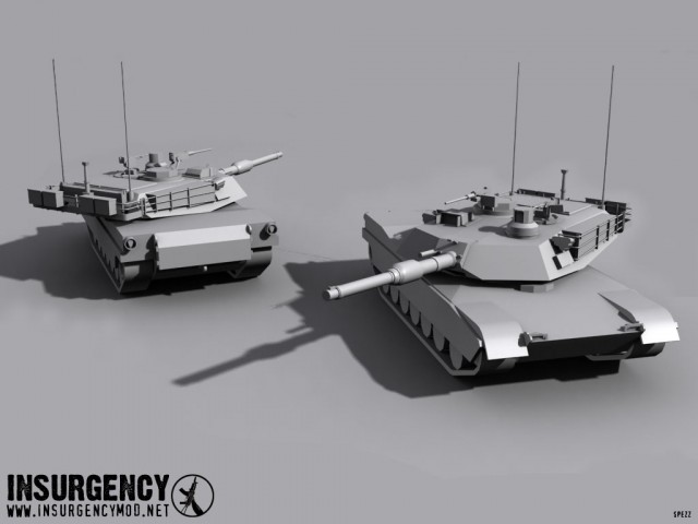 M1A2 Abrams Panzer Modell Render