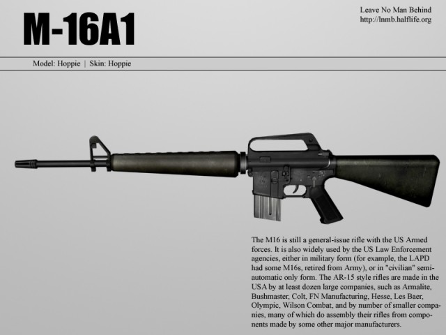 M-16A1 mit einem silbernen Magazin