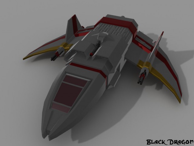 Ein Model des Fighter Raumschiffs