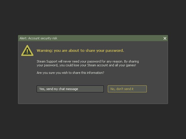 Passwort-Warnung