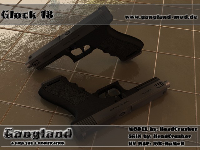 Glock 18 reskinned Render