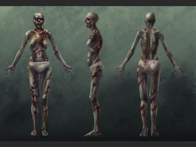 weiblicher Zombie