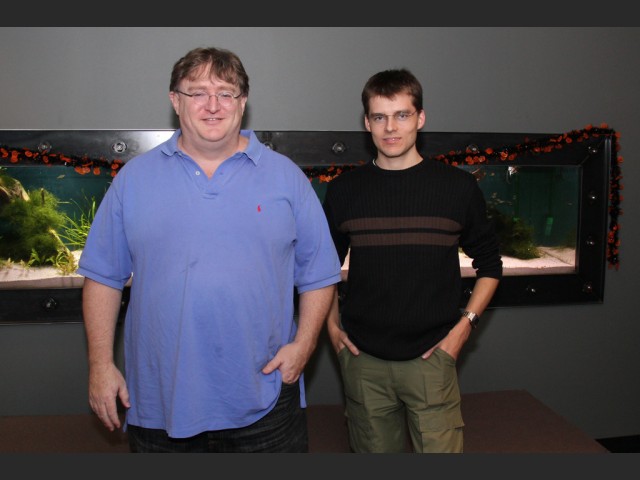Gabe Newell und HLP-Webmaster Thomas