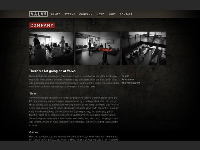 Valves neue Website