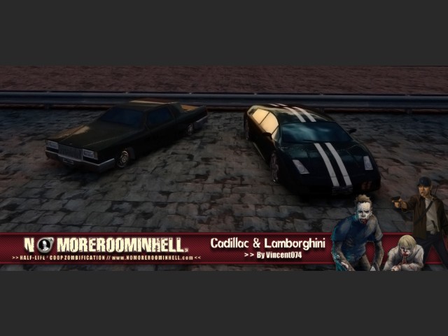 ein Cadillac (links) und ein Lamborghini