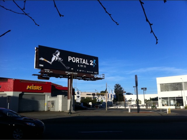 Portal 2 Werbetafel